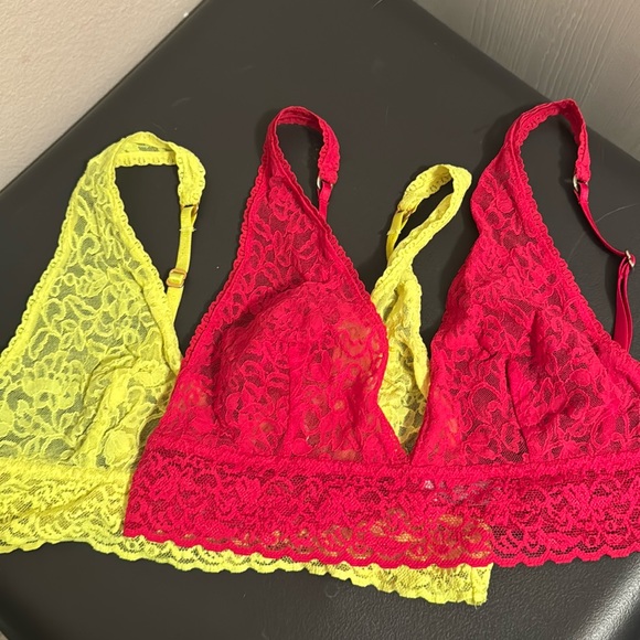 Victoria's Secret Other - 2 Victorias Secret Bralette. Size Medium. Red & Neon Yellow.